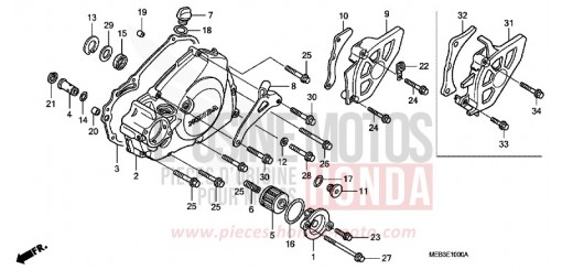 COUVERCLE CARTER MOTEUR GAUCHE CRF450R3 de 2003